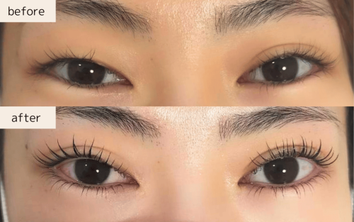 上下ケラチンラッシュリフト+マスカラコーティング
